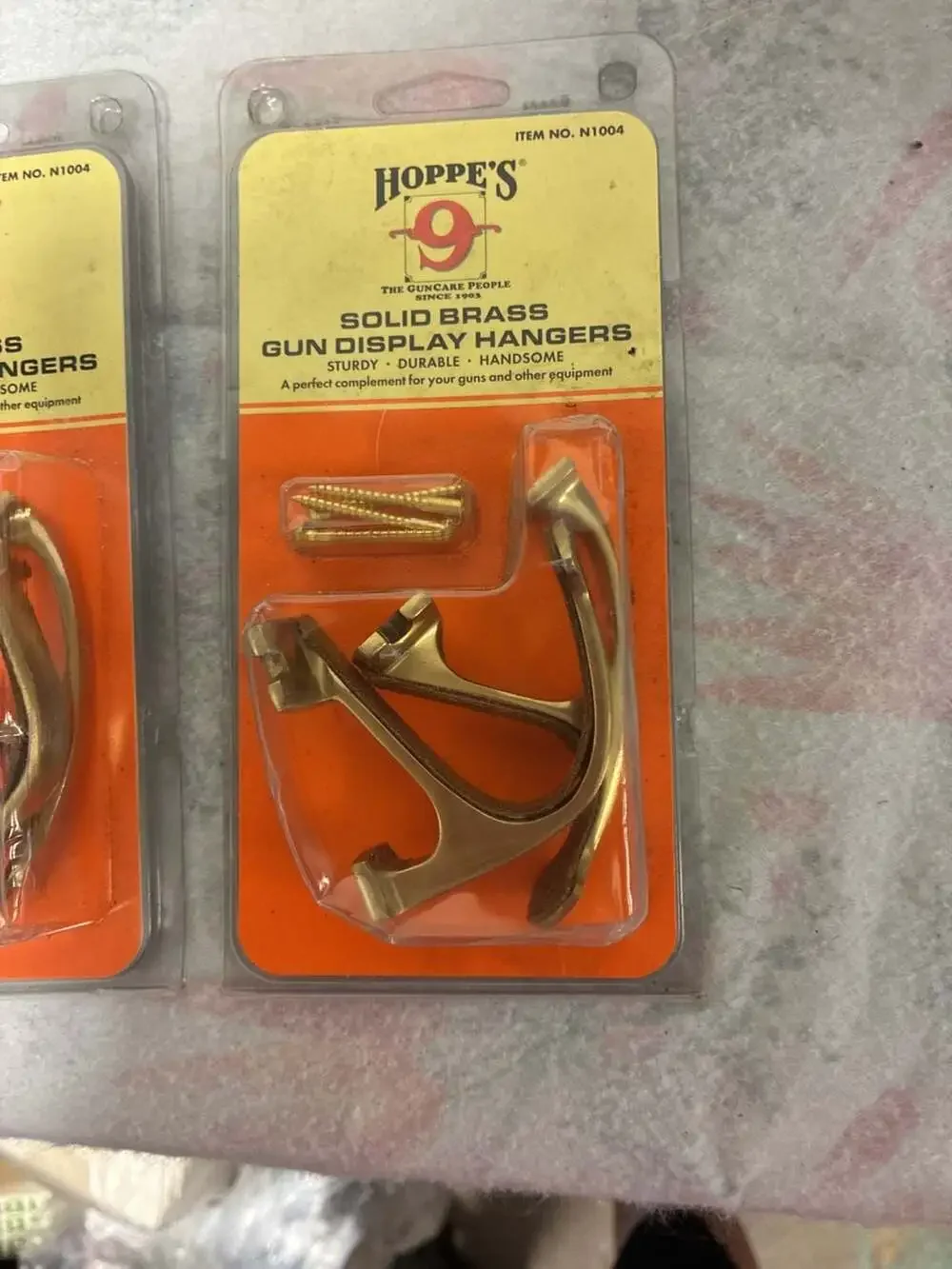 2 Packs Hoppe's 9 Solid Brass Gun Display Hangers N1004